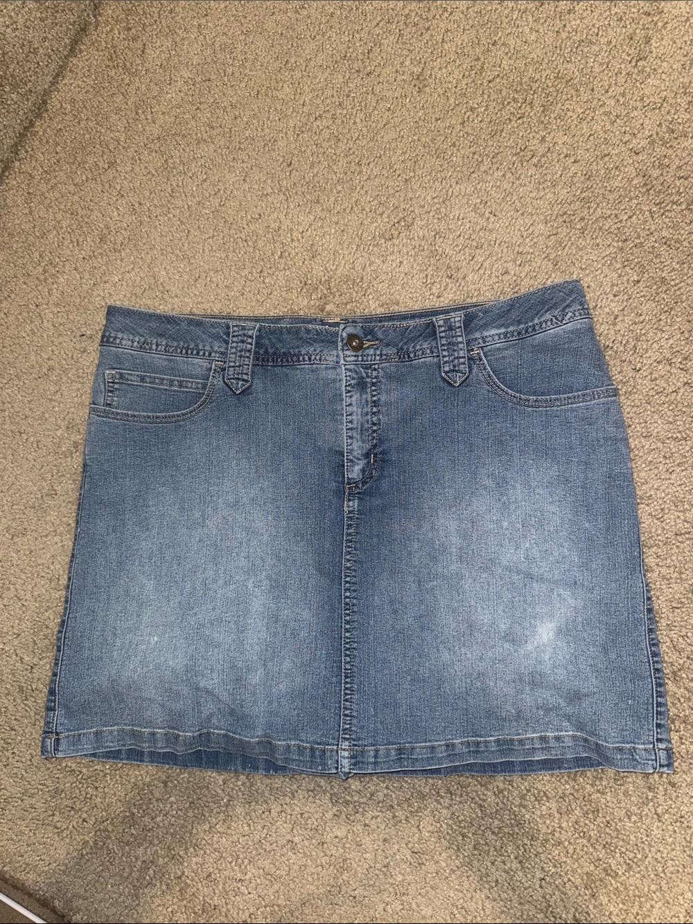 St. John's Bay Medium Blue Denim Skort